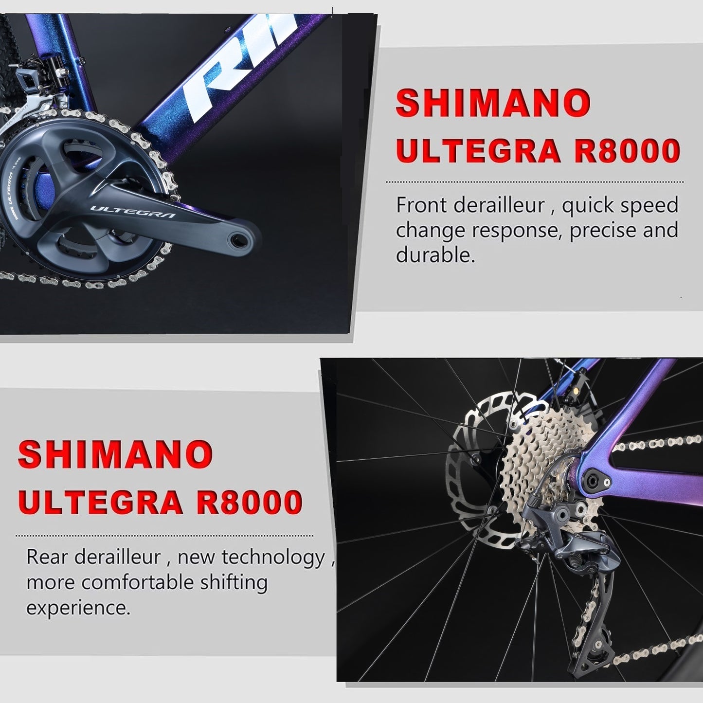 RINOS carbon landsvägscykel 700C Shimano Ultegra R8000 22 växlar Odin5.0