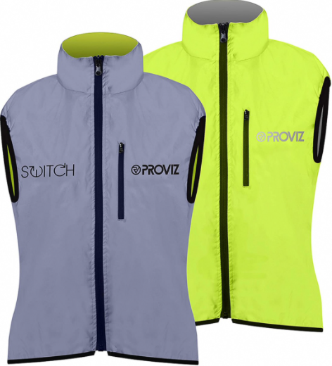 PROVIZ SWITCH JACKET ärmlös vändbar jacka neongul/reflex - dam