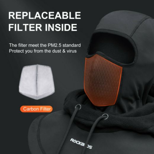 ROCKBROS skidmask termisk fleece balaclava vintermössa balaclava under hjälmen