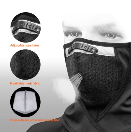 ROCKBROS Balaclava Winter Mask Fleece Ski Mask Vindtät Motorcykel Cykling