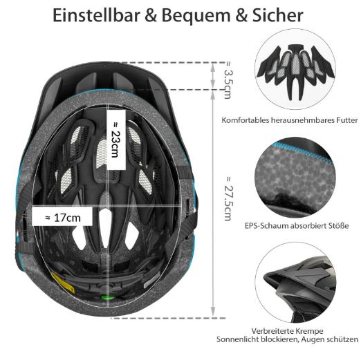 ROCKBROS barncykelhjälm Avtagbar skyddshjälm för barnsport