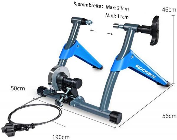 ROCKBROS rulltränare motionscykel cykeltränare för cyklar kabelkontroll 8 nivåer