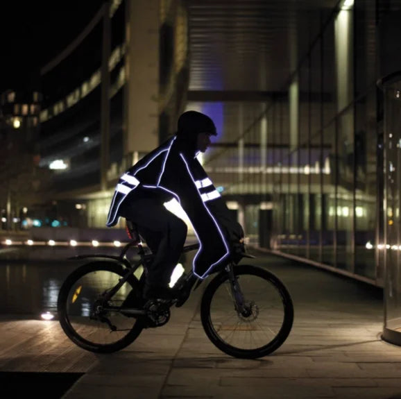 RFXPONCHO RAINCOVER Vattentät cykelponcho med reflekterande ränder