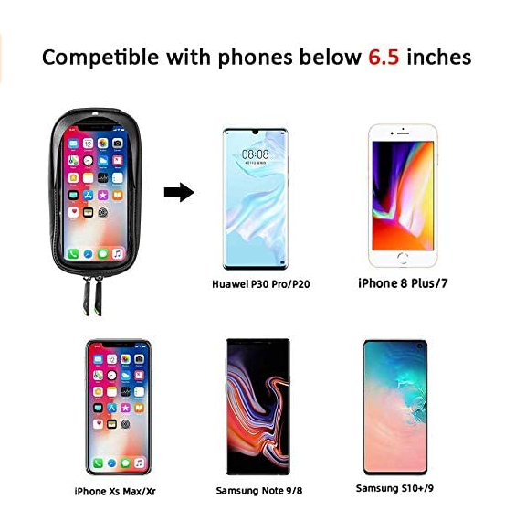 ROCKBROS 017 cykelramväska vattentät för mobiltelefoner upp till 6,5 tum