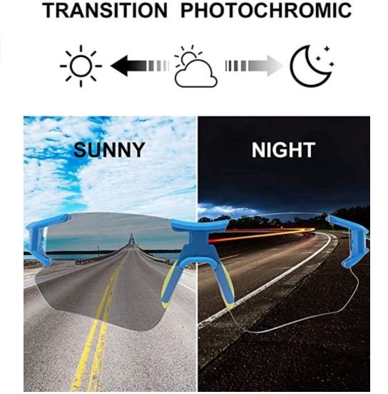 ROCKBROS 10125 Photochromic Cykelglasögon Transparent Självfärgande