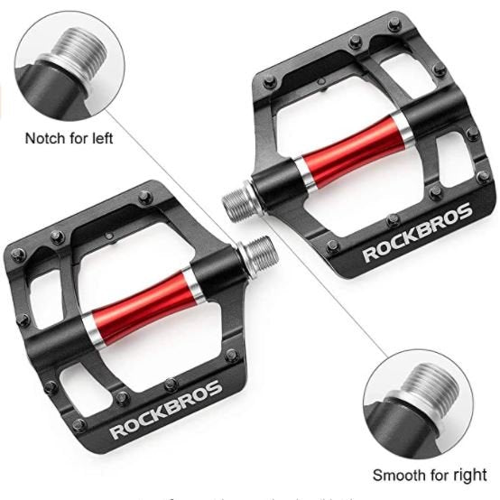 ROCKBROS 2020-12C cykelpedaler MTB 9/16 tums aluminiumlegering