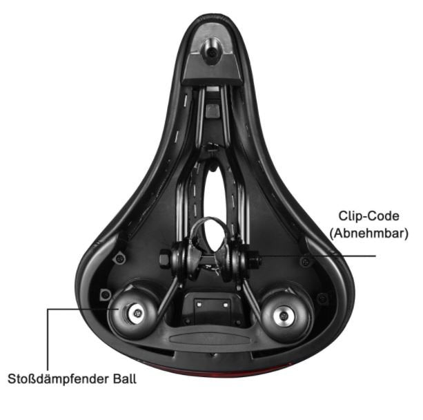 ROCKBROS Cykelsadel Ergonomisk cykelsits Stötsäker sadel med ljus