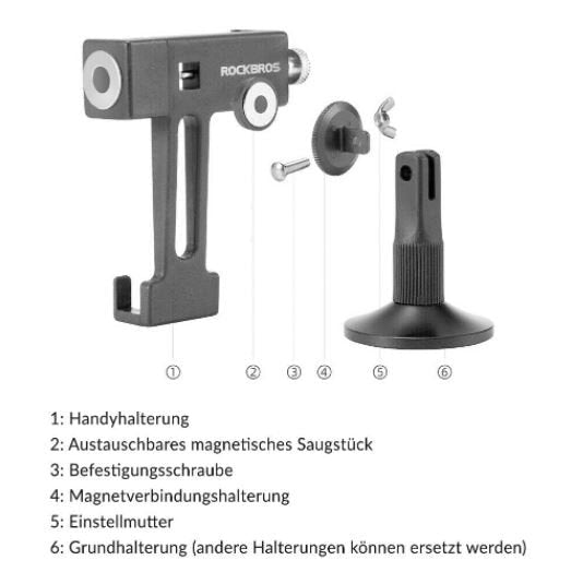 ROCKBROS mobiltelefonhållare multifunktionell magnet mobiltelefonhållare universal