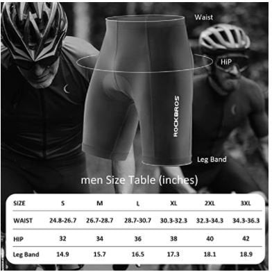 ROCKBROS cykelshorts dam herr andas resår snabbtorkande med 3D sittdyna