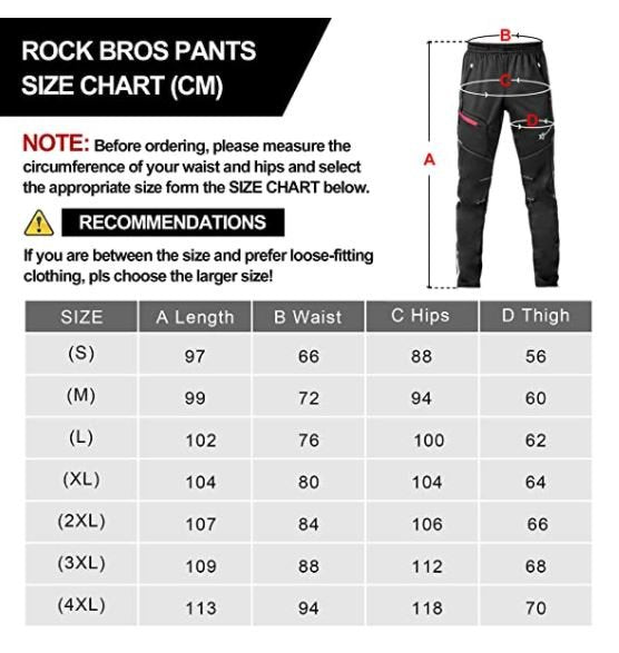 ROCKBROS YPK009-1 S-4XL cykelbyxor Långa fritidsbyxor