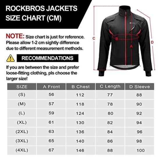 ROCKBROS YPW021 Vinterjacka Cykeljacka herr Vattentät Windbreaker M-4XL