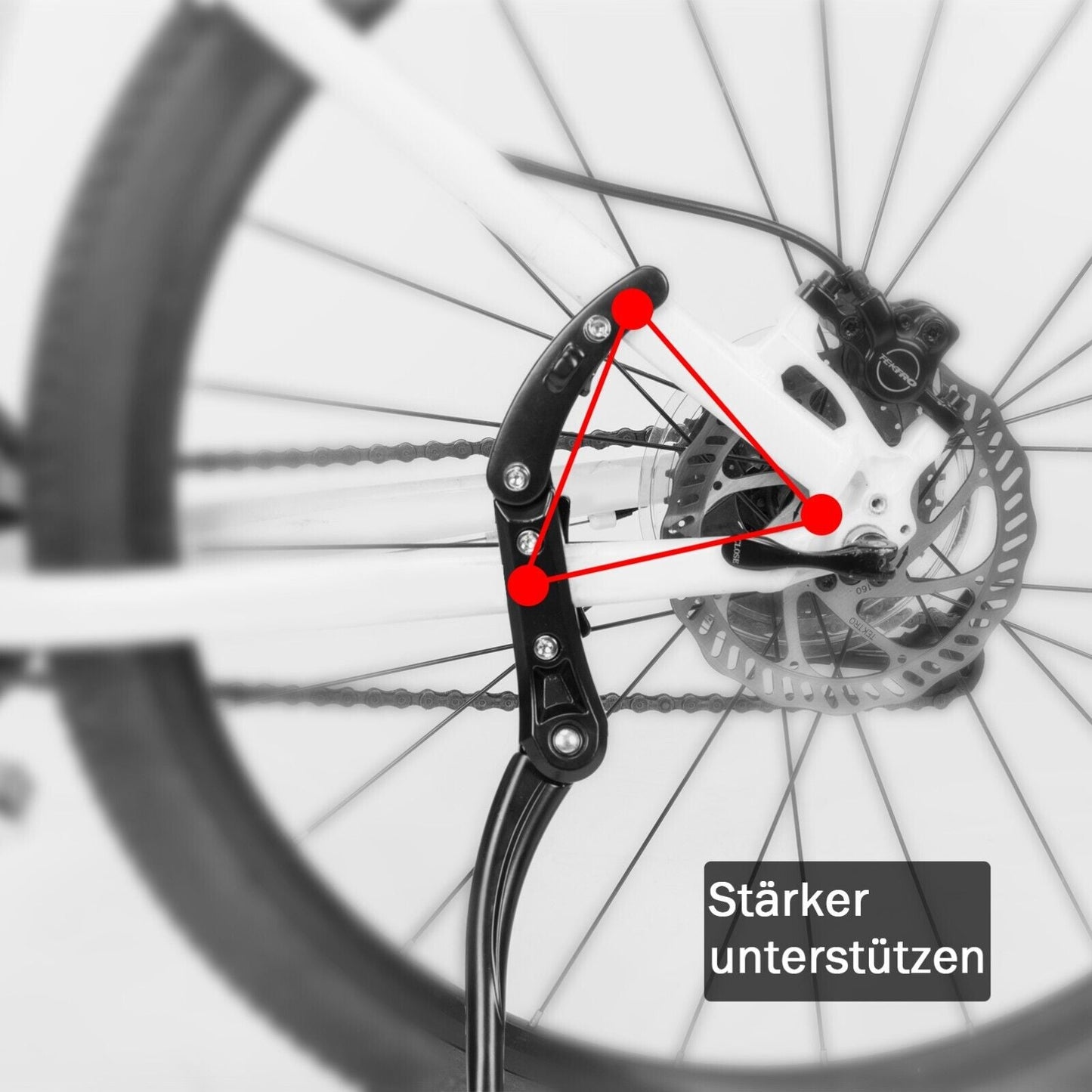 ROCKBROS cykelställ höjdjusterbart sidoställ justerbart 24-29 tum aluminium