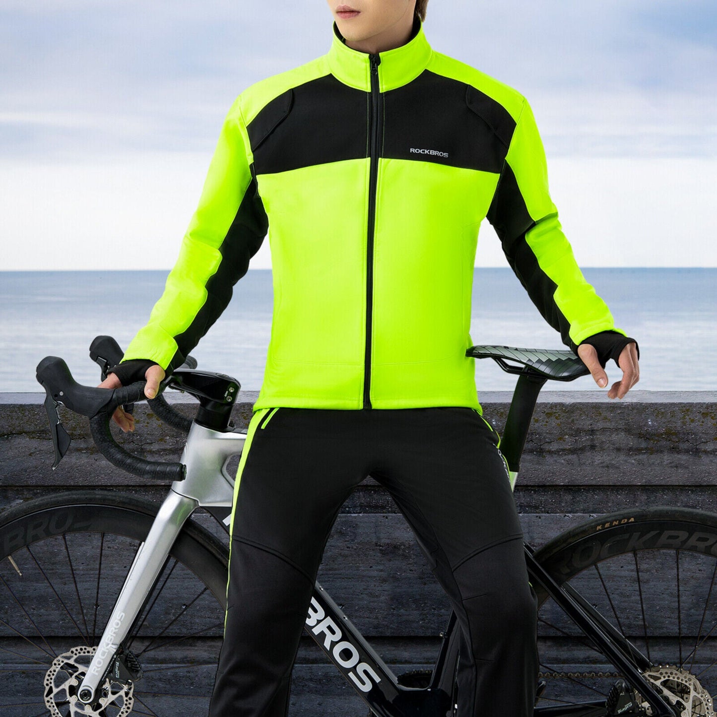 ROCKBROS cykelkläder byxor vindbyxor sportbyxor vindtät M-4XL