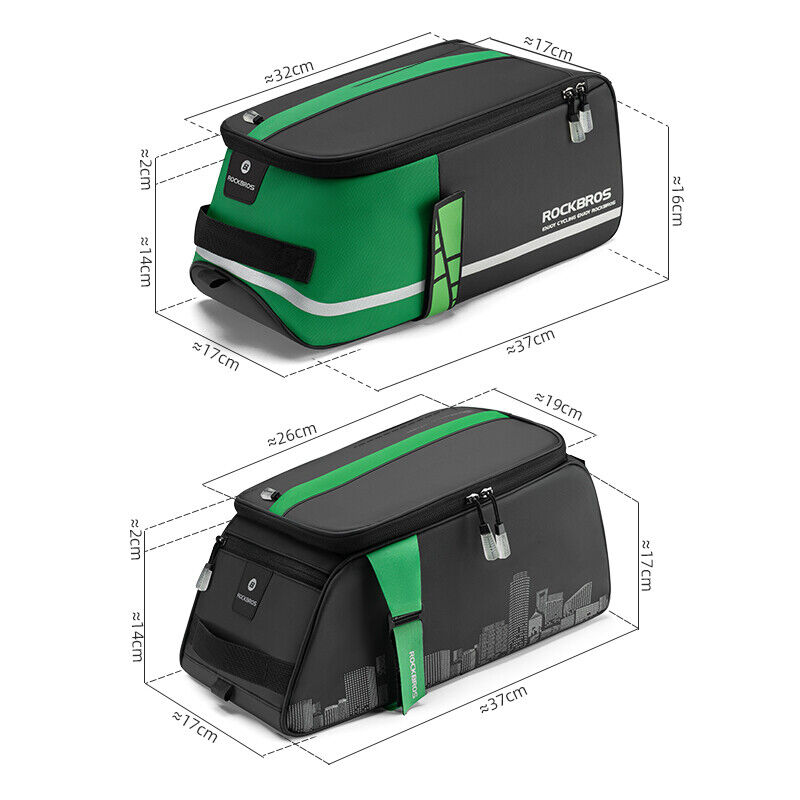 ROCKBROS vattentät cykelhållare 4L Stor baksätesväska