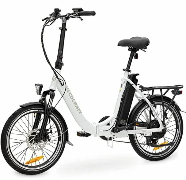 VecoCraft E-Pax Elektro Klapprad 20 Zoll E Bike 250W Motor, Shimano 7 Gang-Schaltung